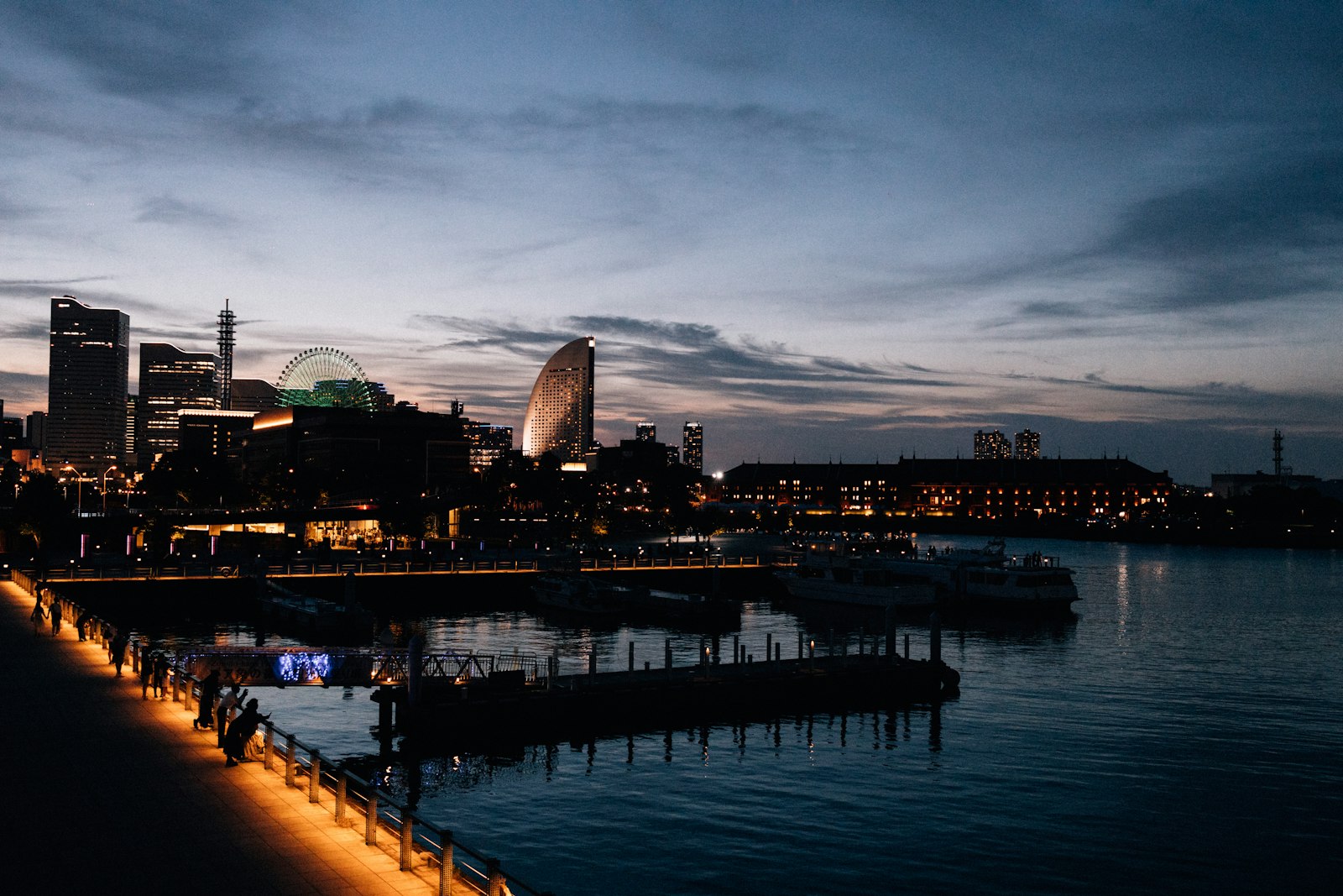 Yokohama harbour at dusk — Minato Mirai